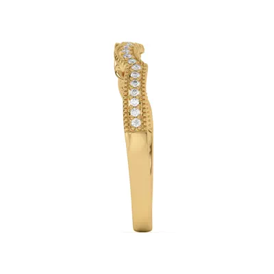 Oasis Filigree Pavé Lab Curved Band