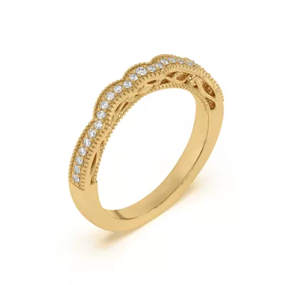 Oasis Filigree Pavé Curved Band