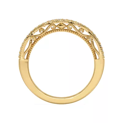 Oasis Filigree Pavé Curved Band