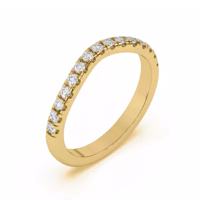 Petalo Pavé Curved Band