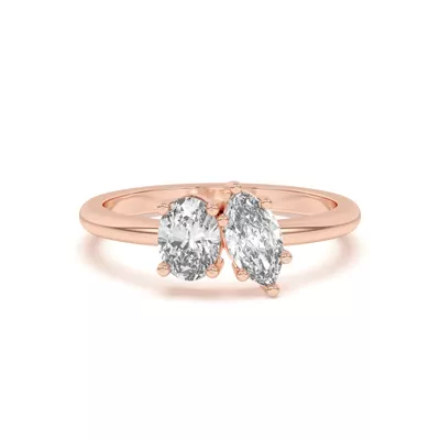 Toi et Moi Oval and Marquise Lab Ring (1.00 ct. tw.)