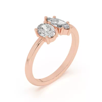 Toi et Moi Oval and Marquise Lab Ring (1.00 ct. tw.)