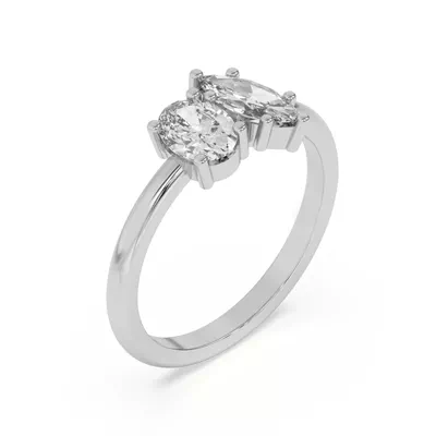 Toi et Moi Oval and Marquise Lab Ring (1.00 ct. tw.)
