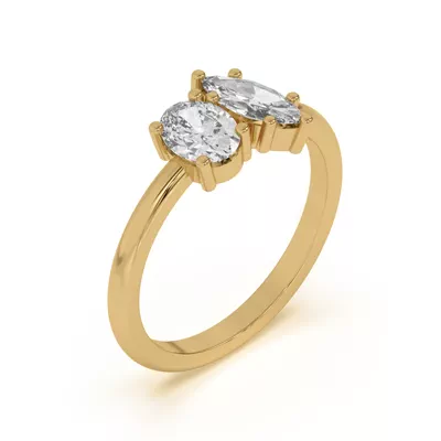Toi et Moi Oval and Marquise Lab Ring (1.00 ct. tw.)