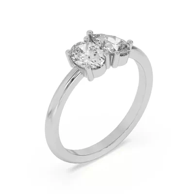 Toi et Moi Oval and Pear Lab Ring (1.00 ct. tw.)