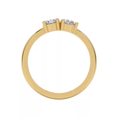 Toi et Moi Oval and Pear Lab Ring (1.00 ct. tw.)