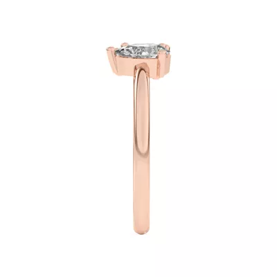Toi et Moi Pear and Emerald Lab Ring (1.00 cttw)
