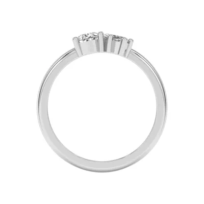 Toi et Moi Pear and Marquise Lab Ring (1.00 cttw)