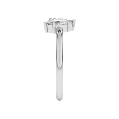 Toi et Moi Pear and Marquise Lab Ring (1.00 cttw)