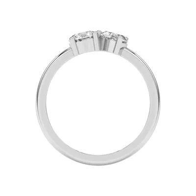 Toi et Moi Round and Heart Lab Ring (1.00 cttw)