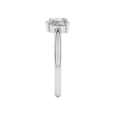 Toi et Moi Round and Heart Lab Ring (1.00 cttw)