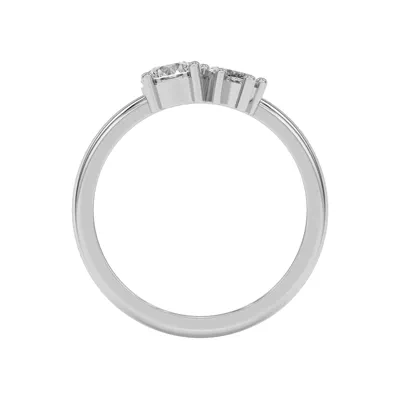 Toi et Moi Round and Marquise Lab Ring (1.00 cttw)