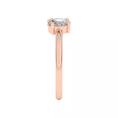 Toi et Moi Round and Oval Lab Ring (1.00 cttw)