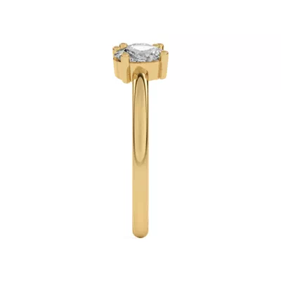 Toi et Moi Round and Oval Lab Ring (1.00 cttw)