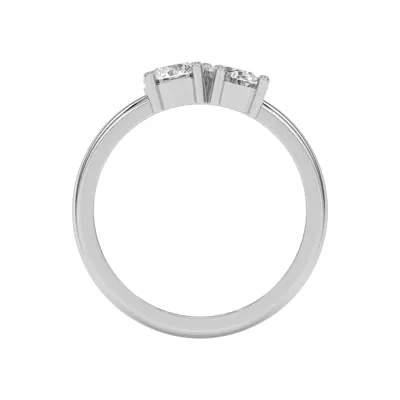 Toi et Moi Round and Oval Lab Ring (1.00 cttw)