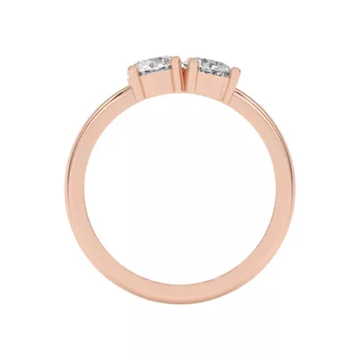 Toi et Moi Round and Pear Lab Ring (1.00 cttw)