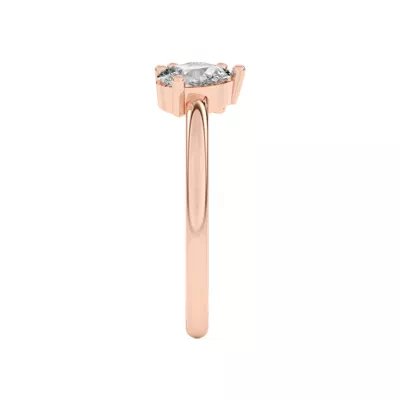 Toi et Moi Round and Pear Lab Ring (1.00 cttw)