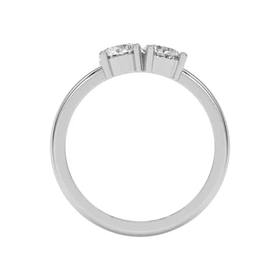 Toi et Moi Round and Pear Lab Ring (1.00 cttw)