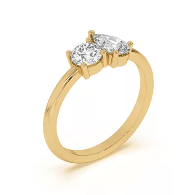 Toi et Moi Round and Pear Lab Ring (1.00 cttw)