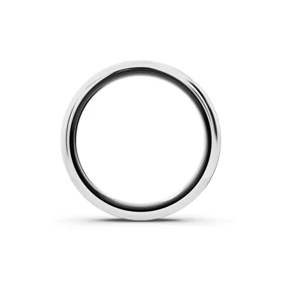 Black Ceramic Interior Comfort-Fit Gold Band (4mm)