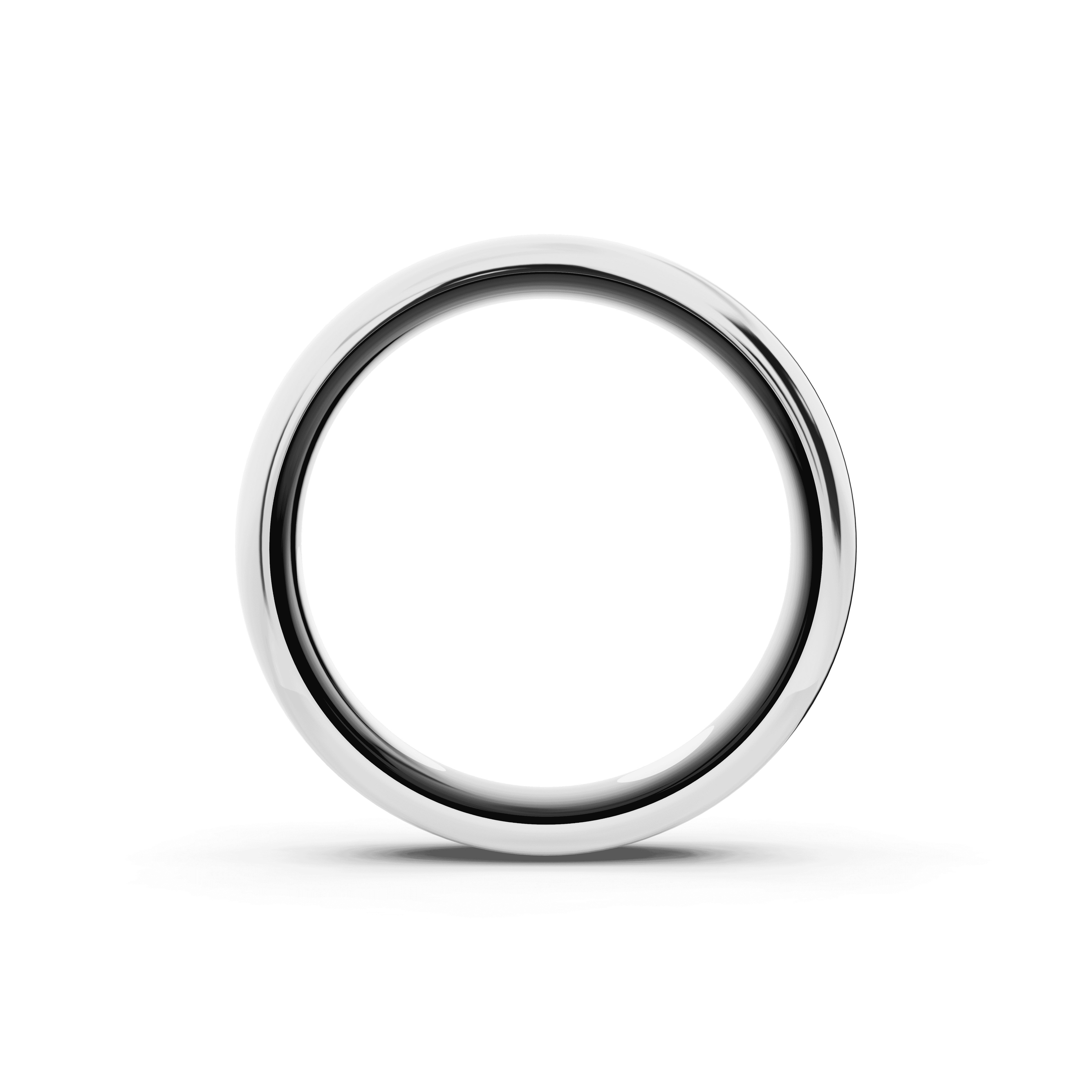 Black Ceramic Interior Comfort-Fit Gold Band (5mm)