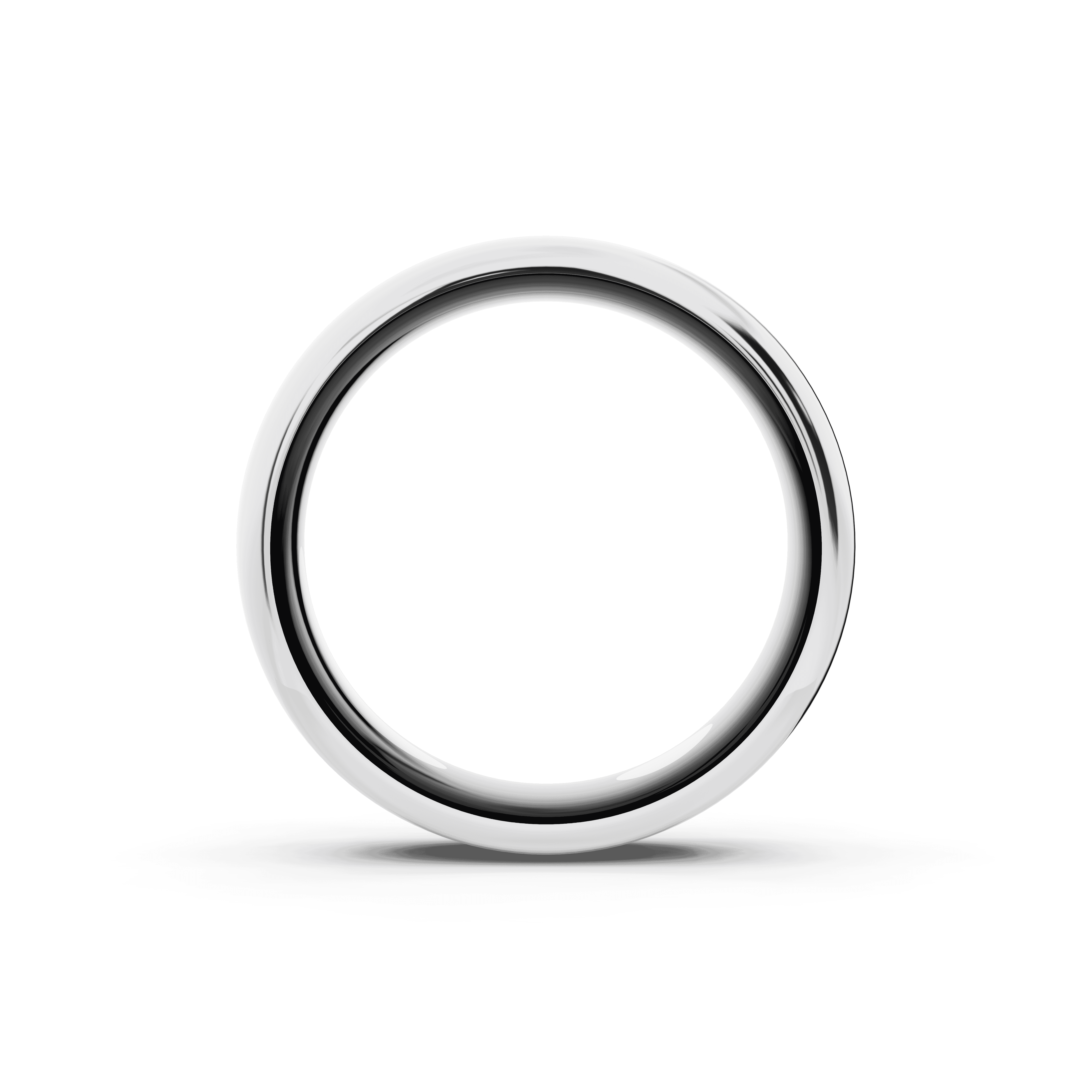 Black Ceramic Interior Comfort-Fit Gold Band (6mm)
