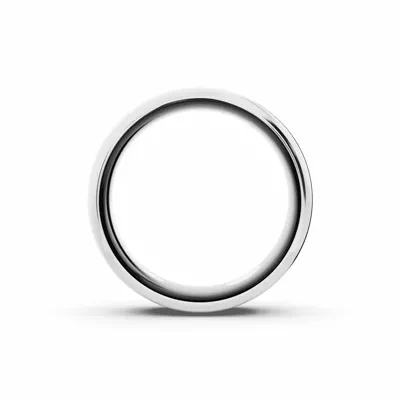Black Ceramic Interior Comfort-Fit Gold Band (7mm)