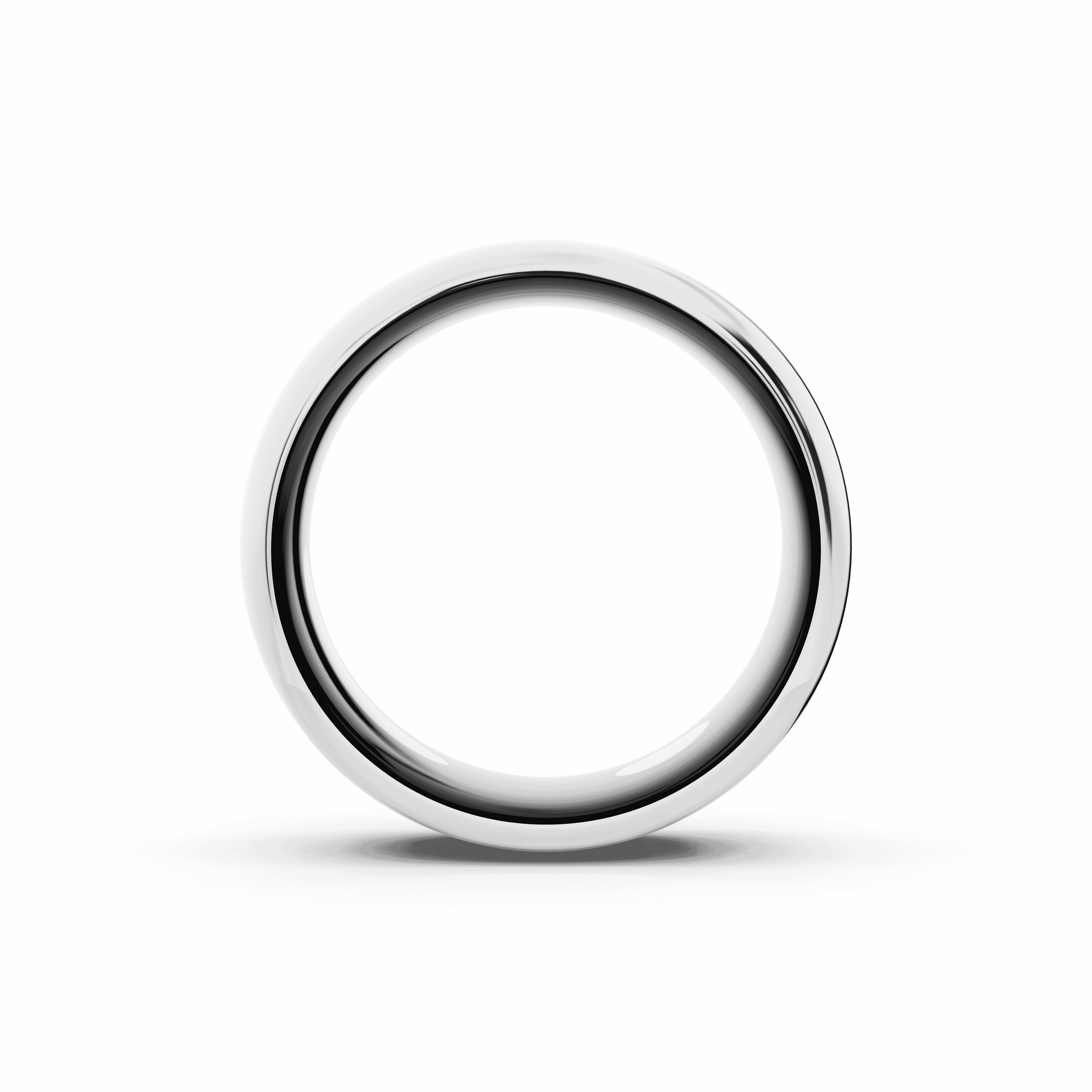 Black Ceramic Interior Comfort-Fit Gold Band (8mm)