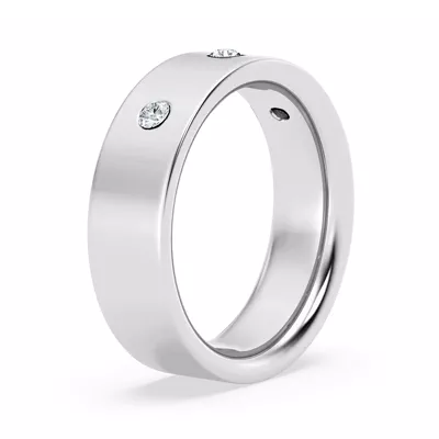 Flush Set Round Diamond Band (7mm)