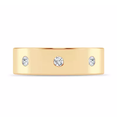 Flush Set Round Diamond Band (7mm)
