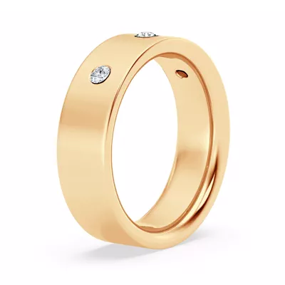 Flush Set Round Diamond Band (7mm)