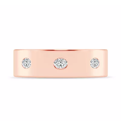 Flush Set Oval Diamond Band (7mm)