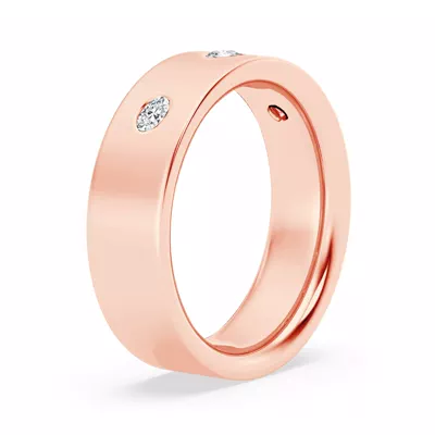 Flush Set Oval Diamond Band (7mm)