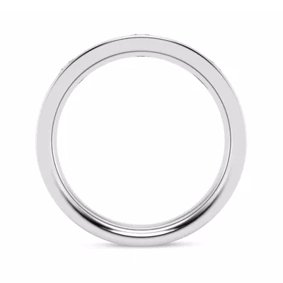 Flush Set Oval Diamond Band (7mm)