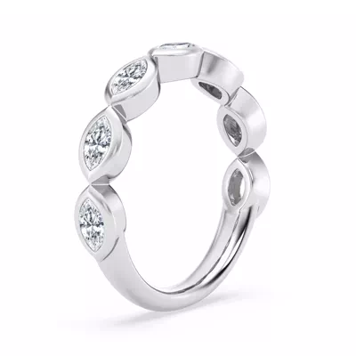 East-West Marquise Diamond Bezel Band