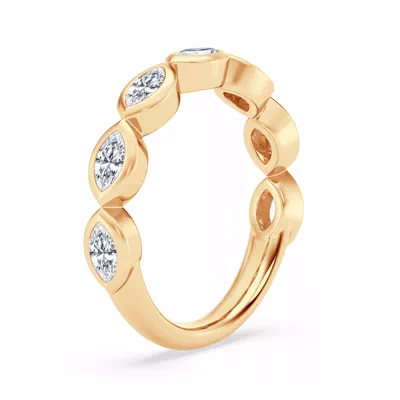 East-West Marquise Diamond Bezel Band
