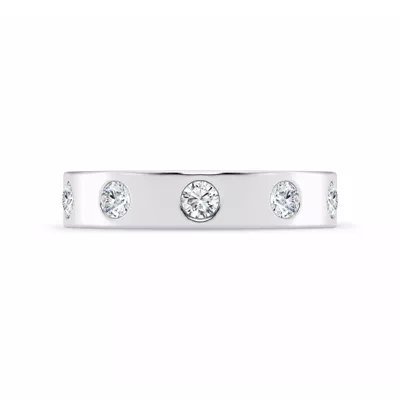 Flush Set Round Diamond Band