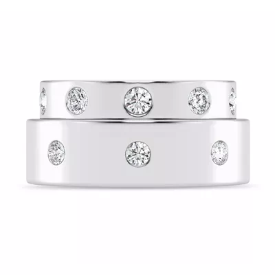 Flush Set Round Diamond Band
