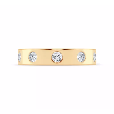 Flush Set Round Diamond Band