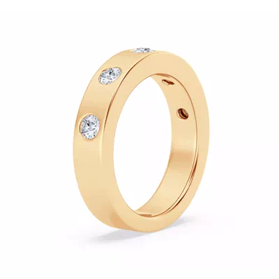 Flush Set Round Diamond Band