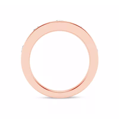 Flush Set Round Diamond Band