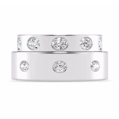 Flush Set Oval Diamond Band