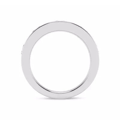 Flush Set Oval Diamond Band