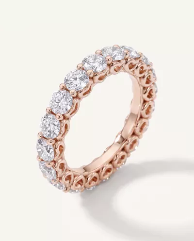 Sculpted Heart Lab Diamond Eternity Ring (3 ct. tw.)