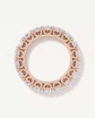 Sculpted Heart Lab Diamond Eternity Ring (4 ct. tw.)