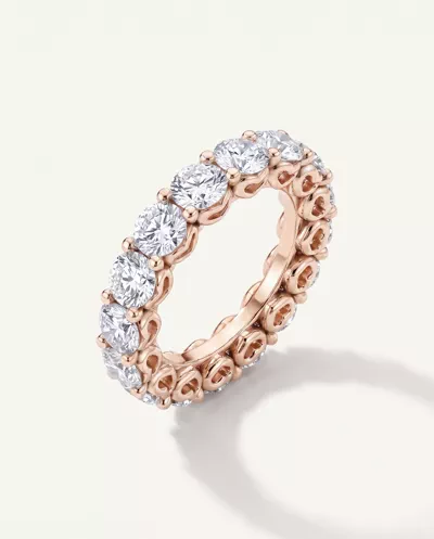 Sculpted Heart Lab Diamond Eternity Ring (5 ct. tw.)