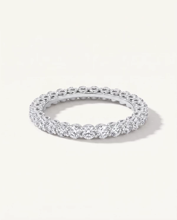 Women’s Wedding Ring Sculpted Heart Lab Diamond Eternity (1 ct. tw.)