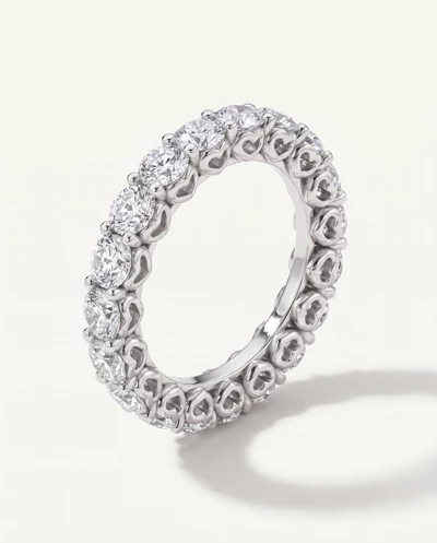 Sculpted Heart Lab Diamond Eternity Ring (4 ct. tw.)