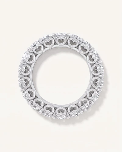 Sculpted Heart Lab Diamond Eternity Ring (4 ct. tw.)