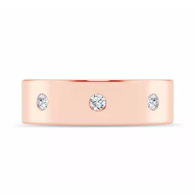 Flush Set Round Lab Diamond Band (7mm)